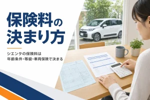 シエンタの任意保険の見積書を比べている様子
