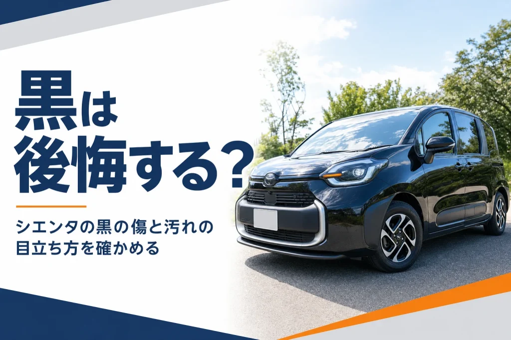 シエンタの黒の傷や汚れの目立ち方を解説する記事のアイキャッチ