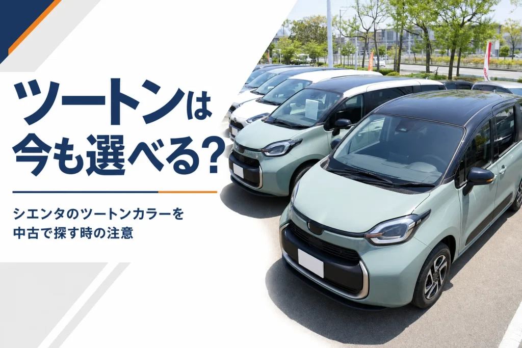 シエンタのツートンカラーの現状と中古での探し方を解説する記事のアイキャッチ