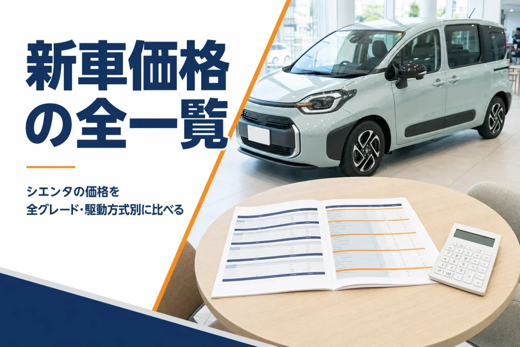 シエンタの新車価格を全グレードで比べる記事のアイキャッチ
