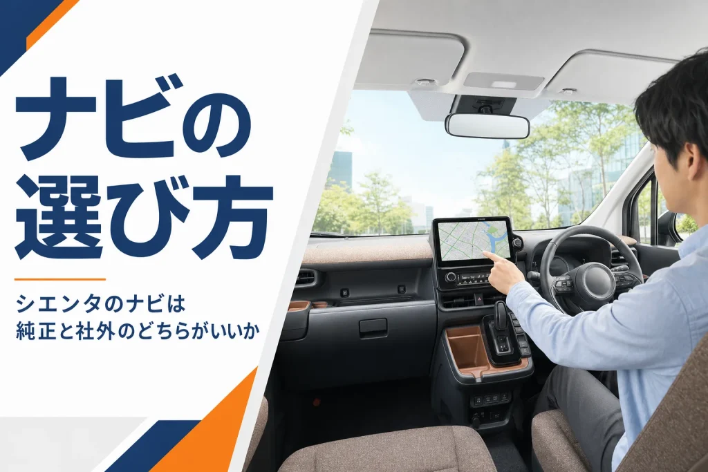 シエンタのナビとディスプレイの選び方を考える記事のアイキャッチ