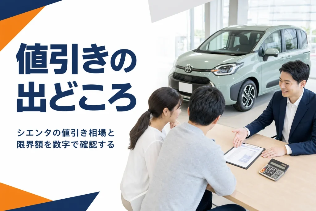 シエンタの値引き相場と交渉の順番を解説する記事のアイキャッチ