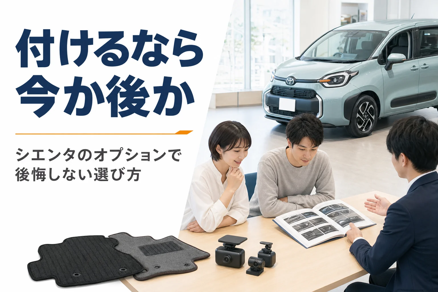 シエンタのオプションの選び方を解説する記事のアイキャッチ