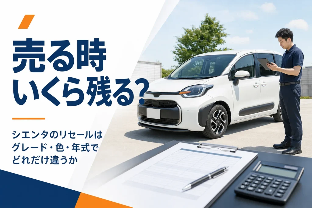シエンタの査定を受けている様子
