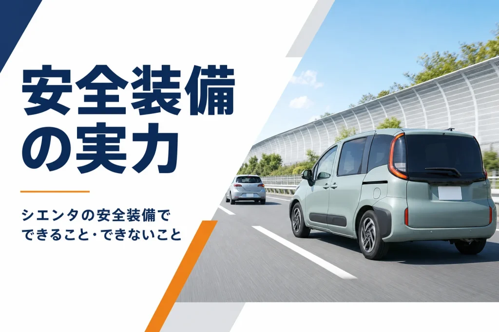 シエンタの安全装備でできることとできないことを考える記事のアイキャッチ
