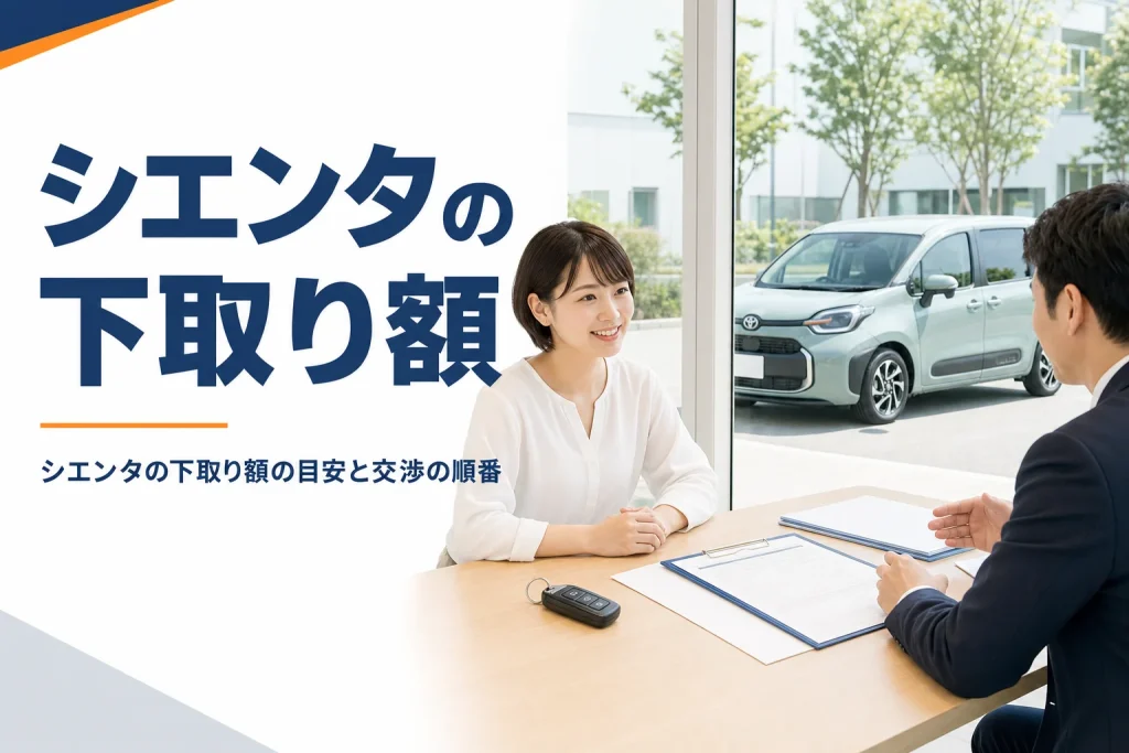 シエンタの下取り額の目安と交渉の順番を解説する記事のアイキャッチ