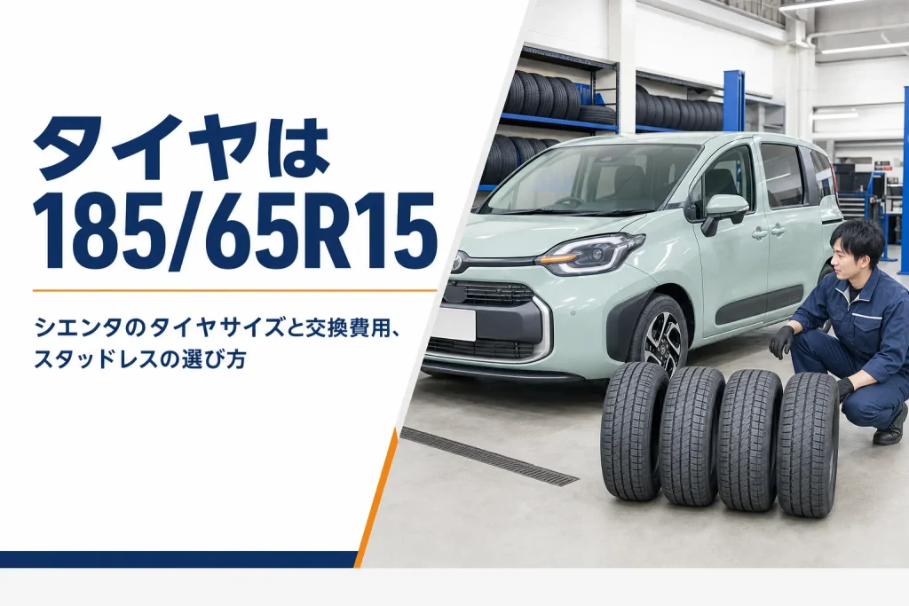 シエンタのタイヤサイズと交換費用を解説する記事のアイキャッチ