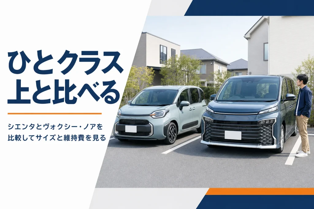 シエンタとヴォクシー・ノアの比較イメージ